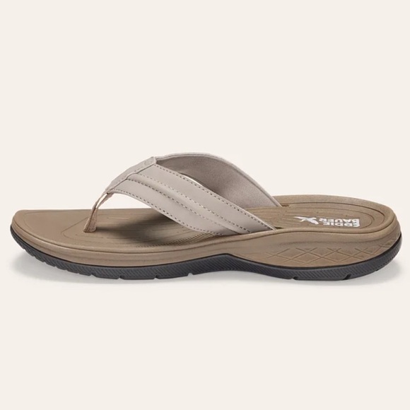 Mens Break Point 2 Flip Flops Black Sandals Comfortable Walking Summer 10 11 NWT - Picture 2 of 11